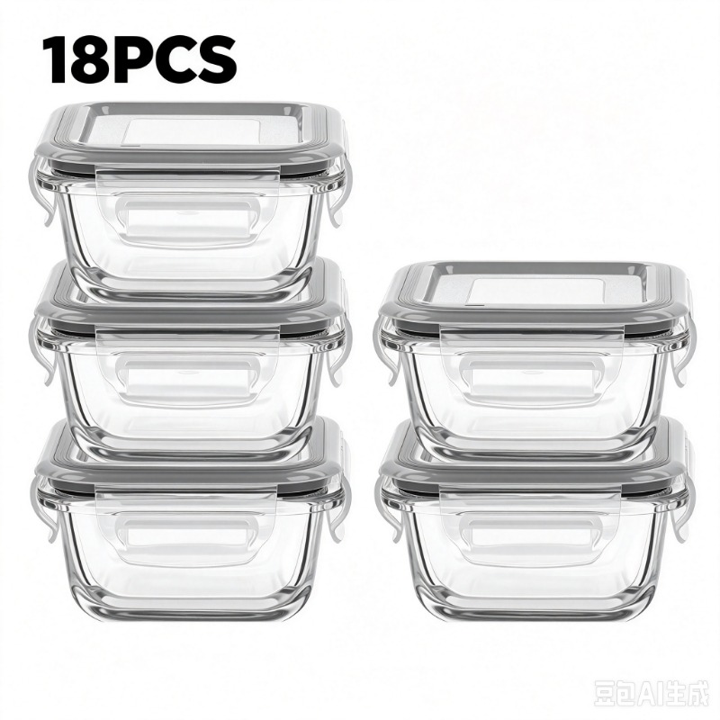 Meal Prep Glass Containers Oven Safe - Glass Food Storage Containers Set 18