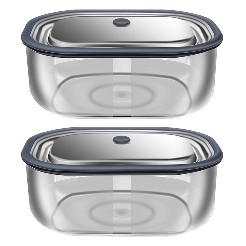 Meal Prep Glass Containers Oven Safe - High Borosilicate Glass Rectangle Lunch Box