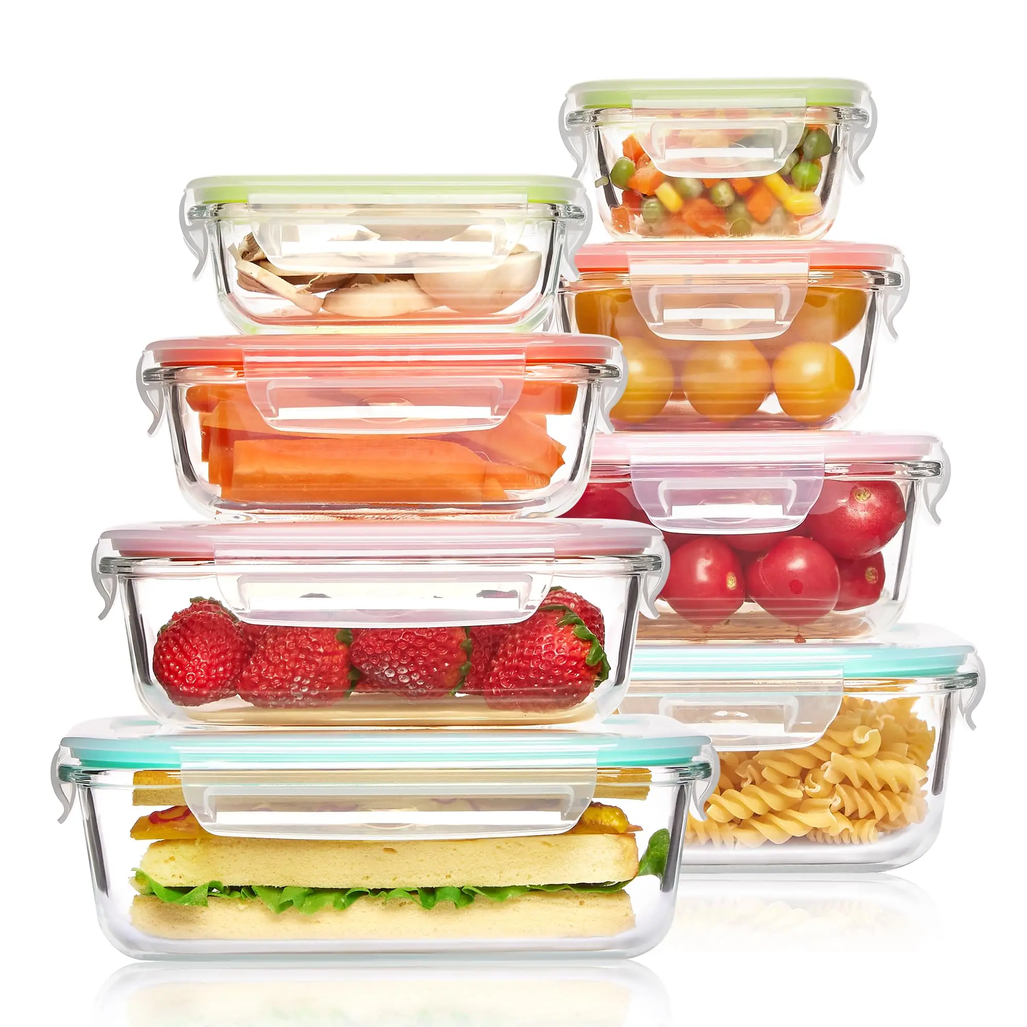 Meal Prep Glass Containers Oven Safe - Glass Lunch Box Food Storage Containers,