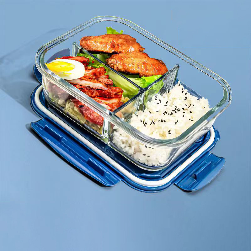 Meal Prep Glass Containers Oven Safe - New style Lunch Box Glass 1050ml