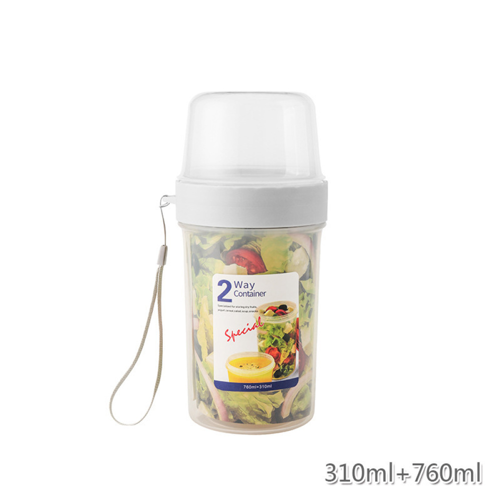 Meal Prep Yogurt Containers - Double Layer Leakproof Food Case Portable