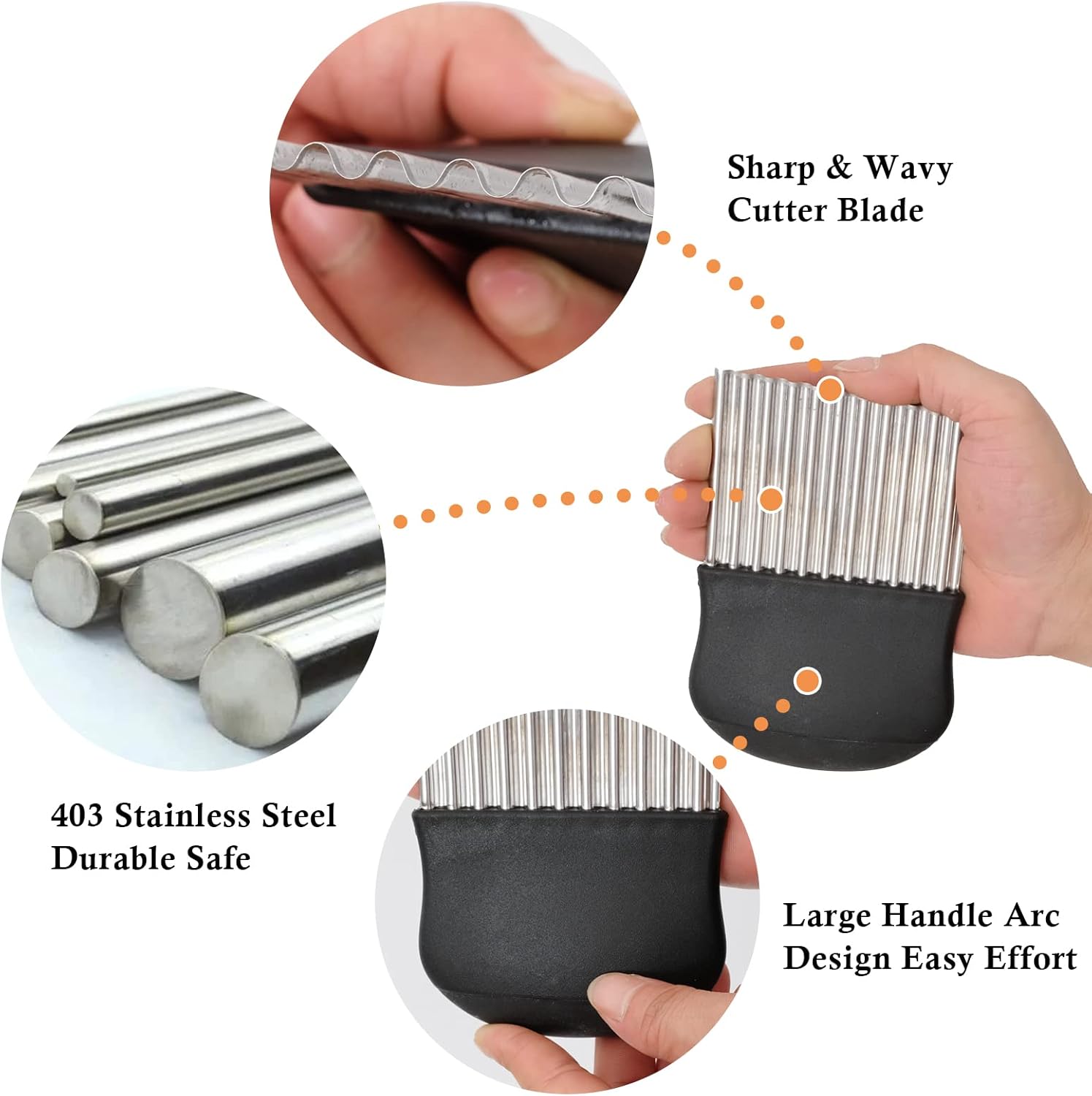 2 Pcs Stainless Steel Crinkle  - огляд і ціна Meal Prep Quick