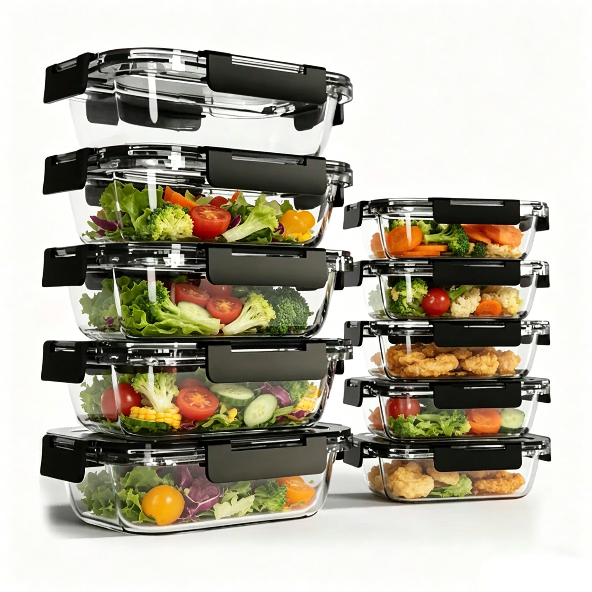 10 Pack Glass Meal Prep Contai - огляд і ціна Meal Prep Glass Containers Oven Safe