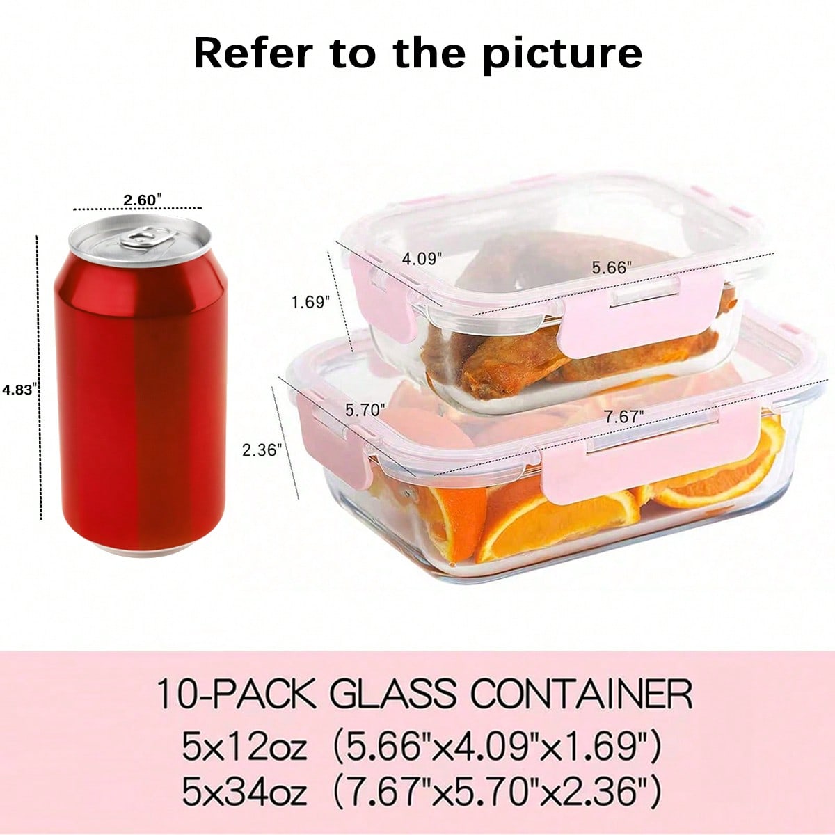 10 Pack Glass Meal Prep Contai - огляд і ціна Meal Prep Glass Containers Oven Safe
