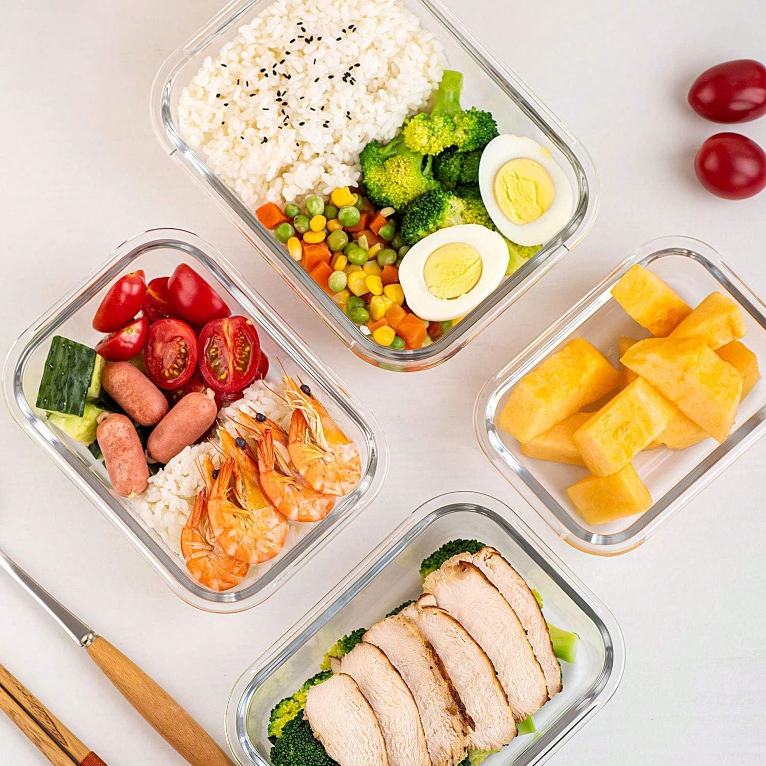 10 Pack Glass Meal Prep Contai - огляд і ціна Meal Prep Glass Containers Oven Safe
