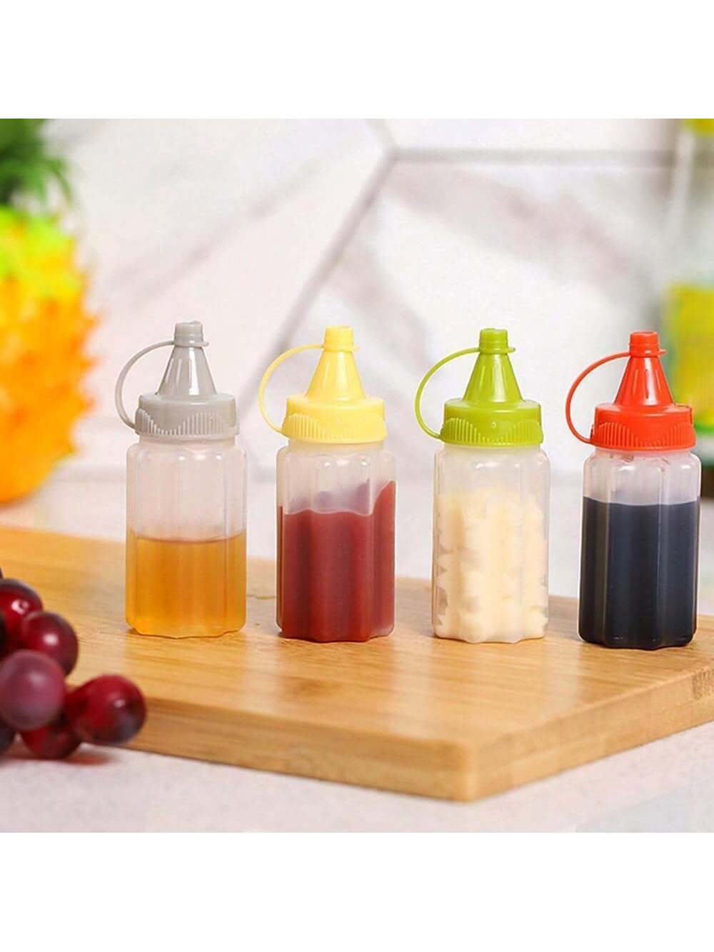 2/4/6Pcs Portable PP Sauce Squ - огляд і ціна Herb Keeper Bottle