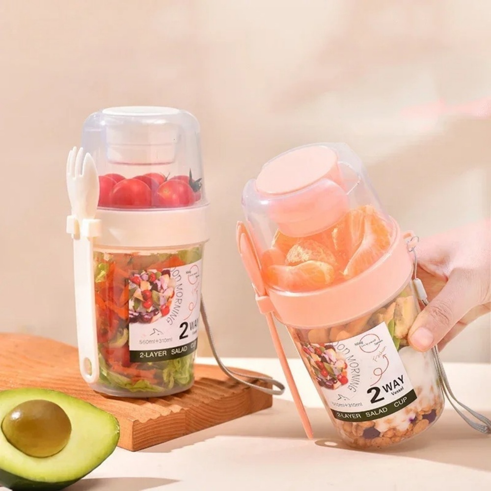 Portable Salad Cup Breakfast C - огляд і ціна Meal Prep Yogurt Containers