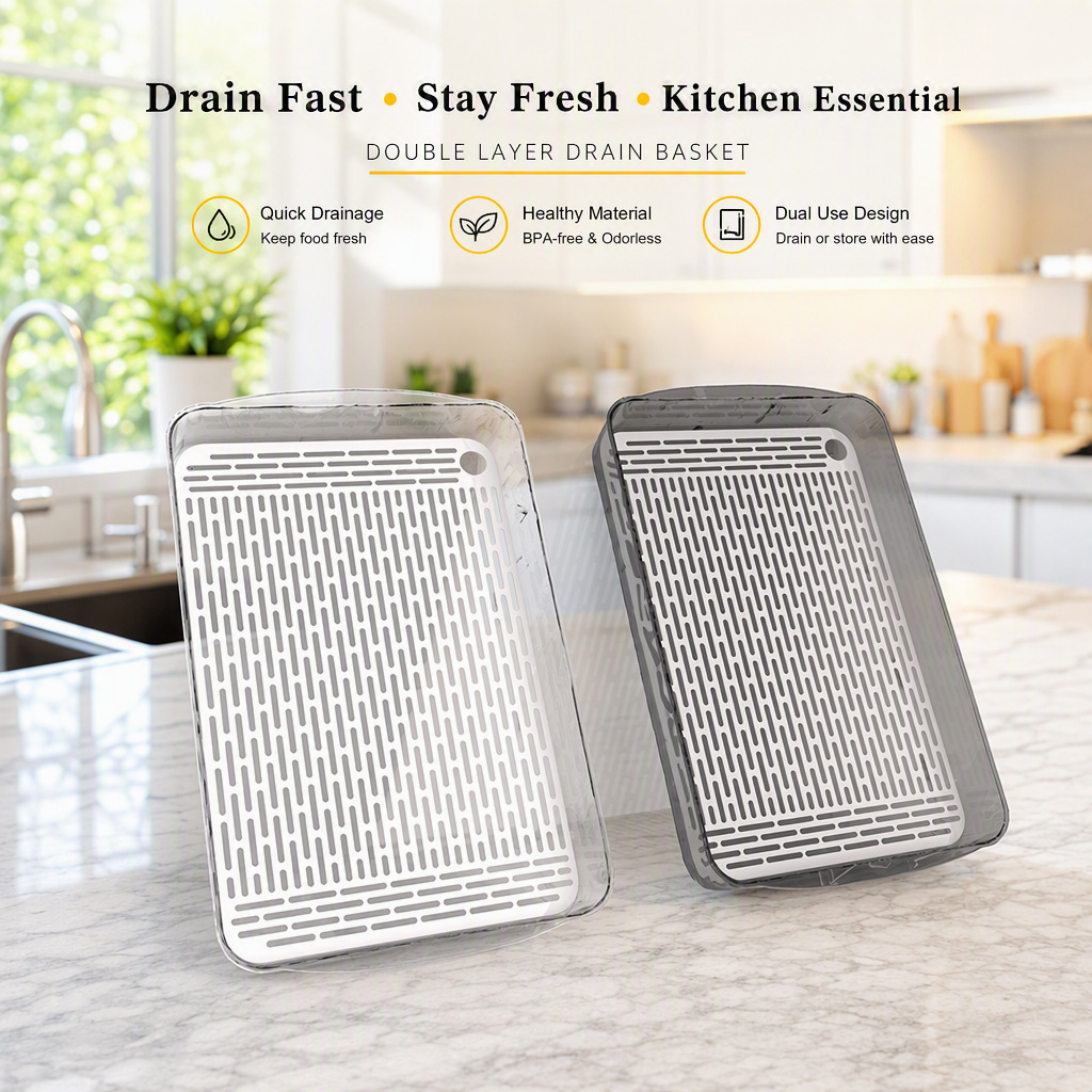 Double-Layer Rectangle Plastic - огляд і ціна Meal Prep Organizer