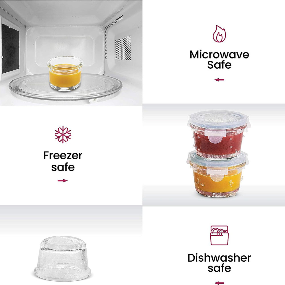 5oz Small Glass Meal Prep Food - огляд і ціна Meal Prep Glass Containers Oven Safe