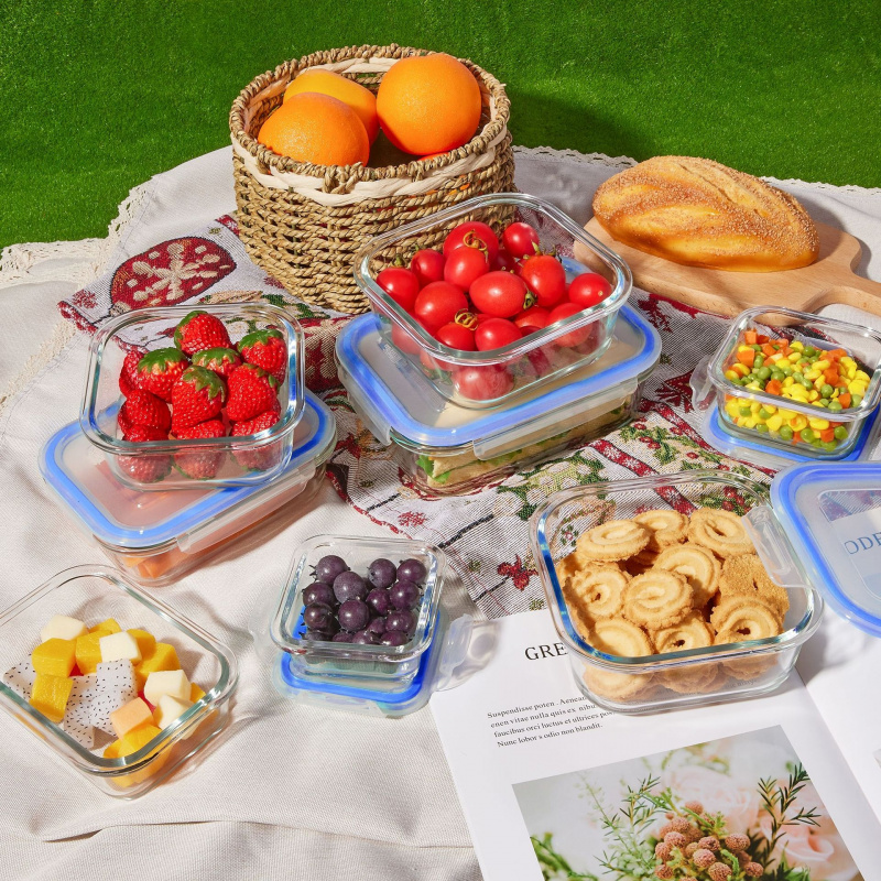 8Pcs Sealed Glass Food Storage - огляд і ціна Meal Prep Glass Containers Oven Safe