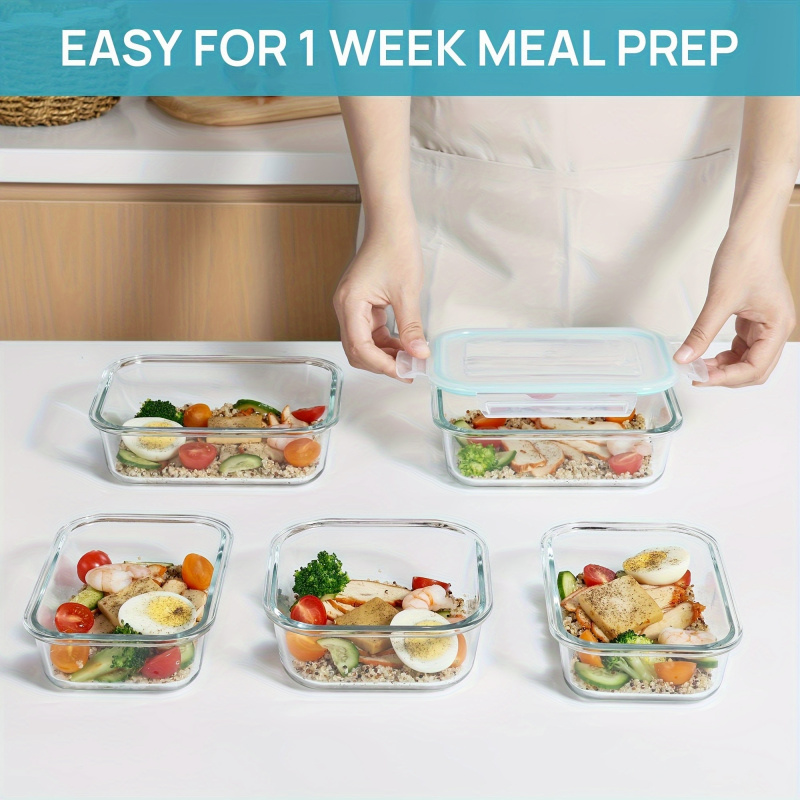 8Pcs Sealed Glass Food Storage - огляд і ціна Meal Prep Glass Containers Oven Safe