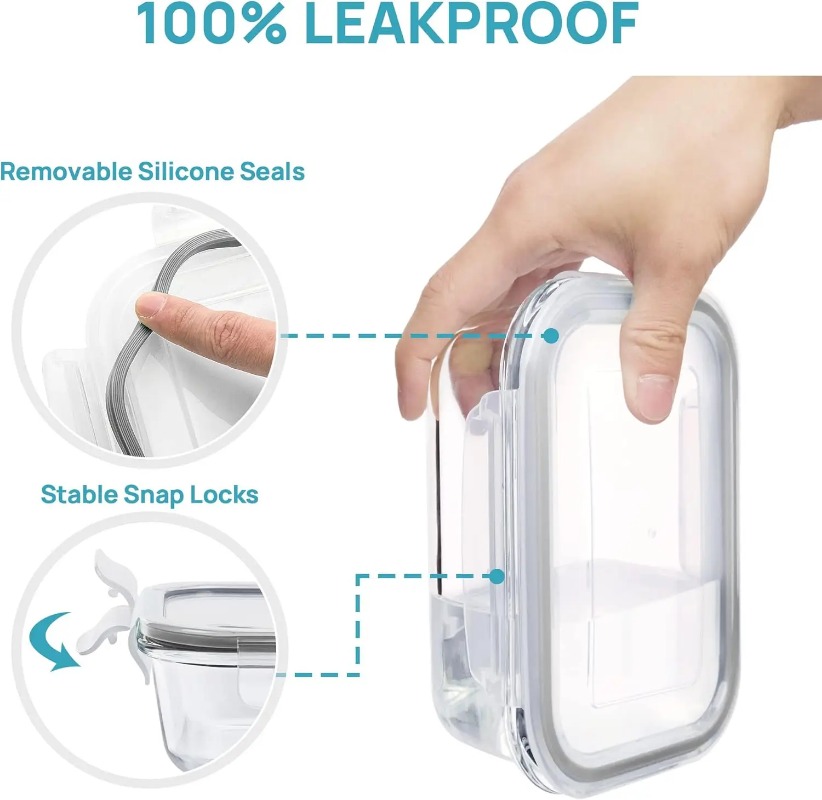 Glass Food Storage Containers  - огляд і ціна Meal Prep Glass Containers Oven Safe