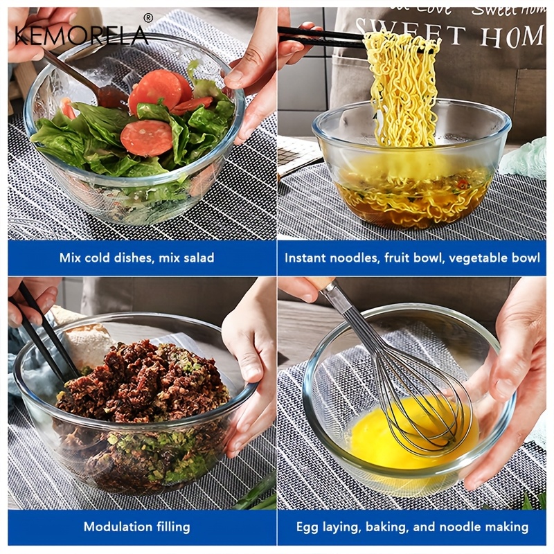1PCS Deep Mixing Bowl - Heavy- - огляд і ціна Meal Prep Glass Containers Oven Safe
