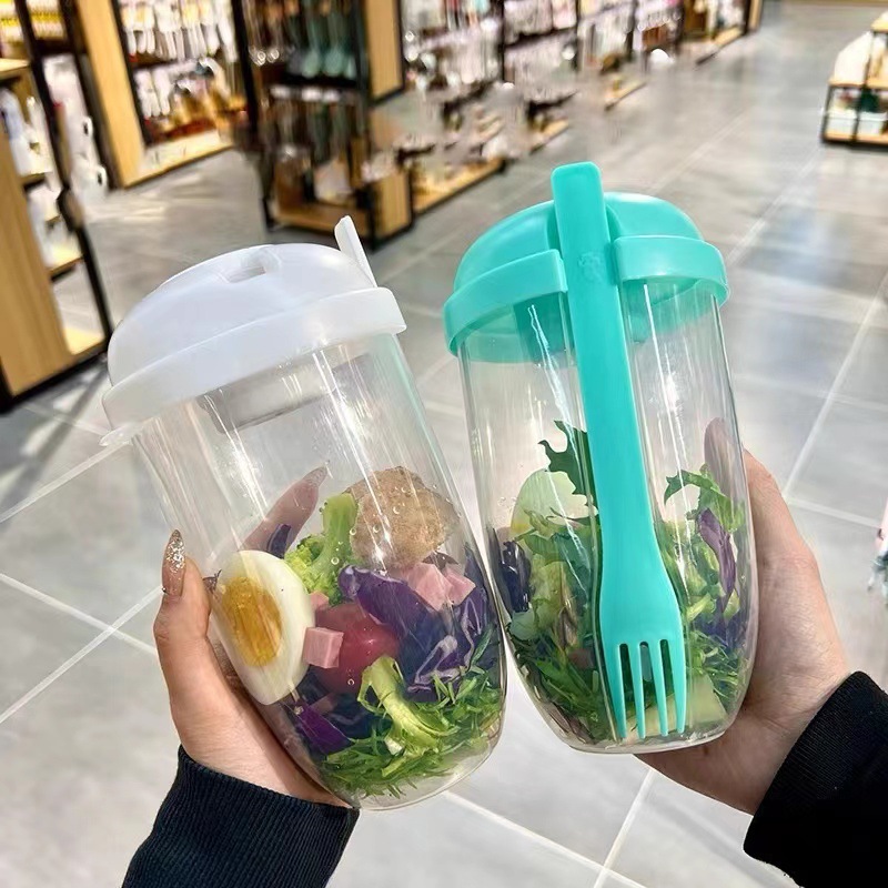 Portable Salad Bowl with Lid a - огляд і ціна Meal Prep Yogurt Containers