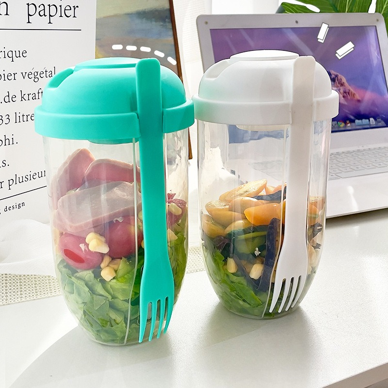 Portable Salad Bowl with Lid a - огляд і ціна Meal Prep Yogurt Containers