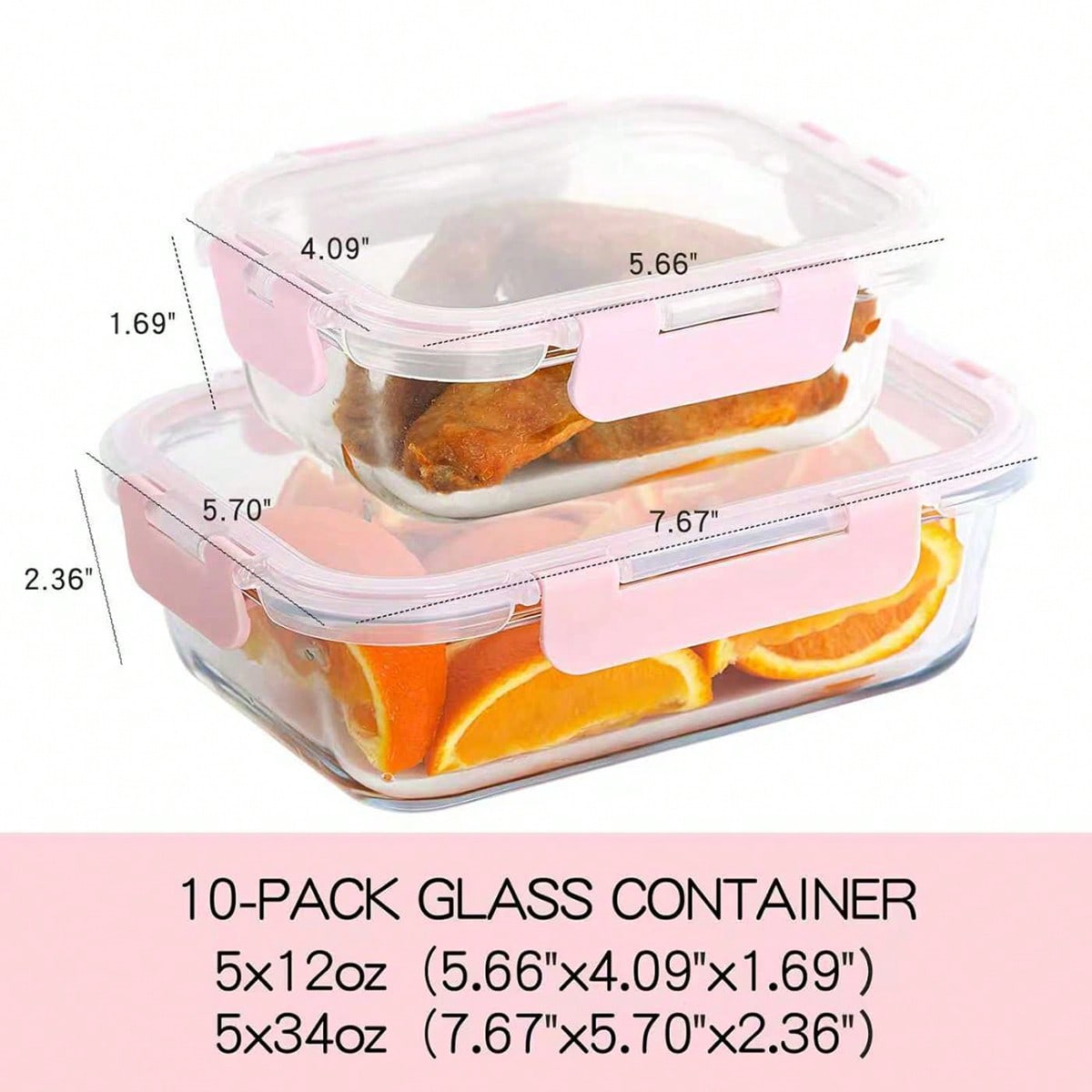 10 Pack Glass Meal Prep Contai - огляд і ціна Meal Prep Glass Containers Oven Safe