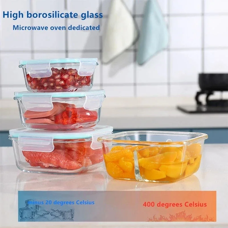 Glass Fresh-Keeping Box high B - огляд і ціна Meal Prep Glass Containers Oven Safe