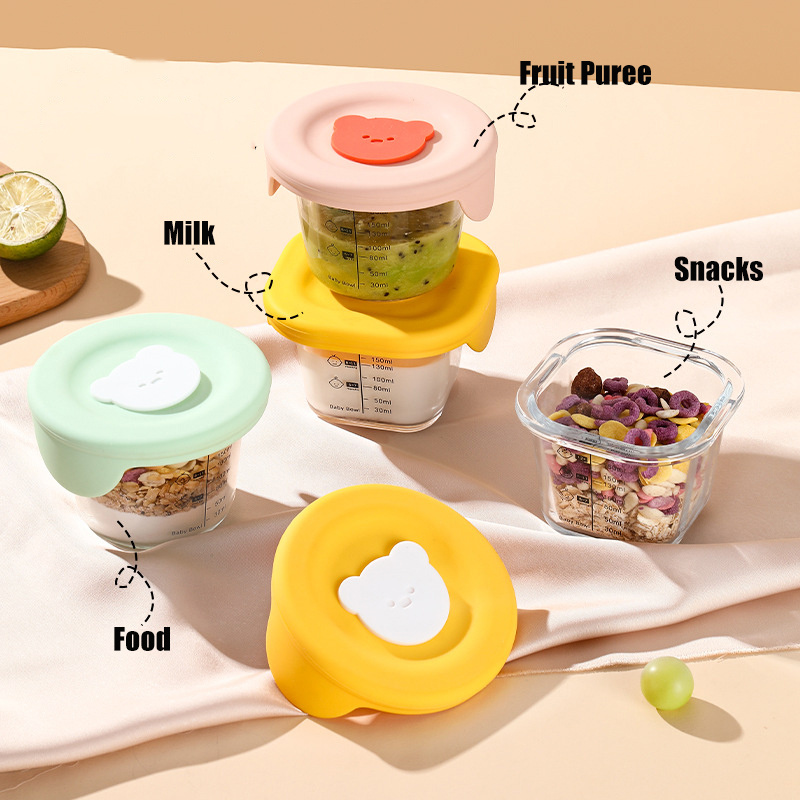 180ml Glass Baby Food Storage  - огляд і ціна Meal Prep Glass Containers Oven Safe