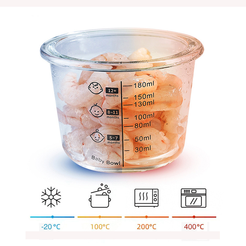 180ml Glass Baby Food Storage  - огляд і ціна Meal Prep Glass Containers Oven Safe